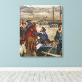 Sailors' Sweethearts and Wives (door John Lee) Canvas Afdruk (Insitu (Houten vloer))