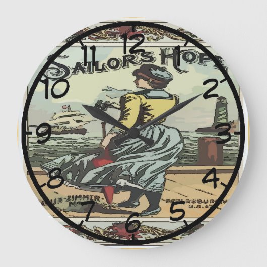 Sailors Wife Clock Grote Klok (Voorkant)