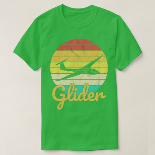 Sailplane Glider RetroTShirt T-shirt (Design voorkant)
