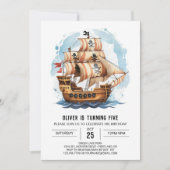 Sails Custom Jolly Roger Pirate Verjaardag Kaart (Voorkant)