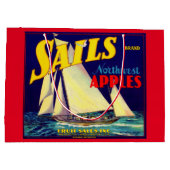 Sails Northwest Apples, 1930s, op label afdrukken Groot Cadeauzakje (Achterkant)