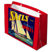 Sails Northwest Apples, 1930s, op label afdrukken Groot Cadeauzakje (Achterkant Gekanteld)