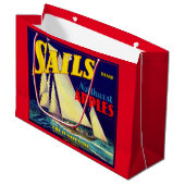 Sails Northwest Apples, 1930s, op label afdrukken Groot Cadeauzakje (Voorkant Gekanteld)