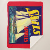 Sails Northwest Apples, 1930s, op label afdrukken Sherpa Deken (Voorkant)