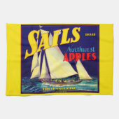 Sails Northwest Apples, 1930s, op label afdrukken Theedoek (Horizontaal)