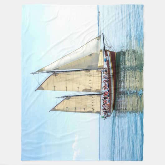 SAILSCHIP FLEECE DEKEN (Voorkant)