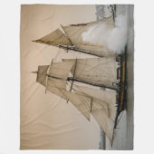 SAILSCHIP FLEECE DEKEN (Voorkant)