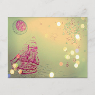 Sailship onder CirkelHemelen Briefkaart