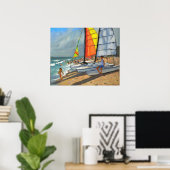 Sailships Garrucha Spanje Poster (Thuiskantoor)