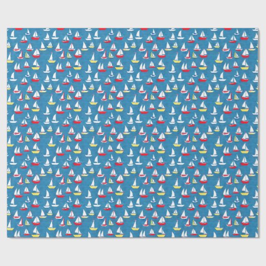 Sailships Pattern Preppy Cadeaupapier (Vlak)