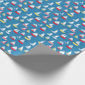 Sailships Pattern Preppy Cadeaupapier (Hoek)