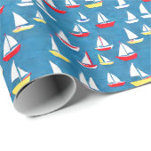 Sailships Pattern Preppy Cadeaupapier (Rol Hoek)