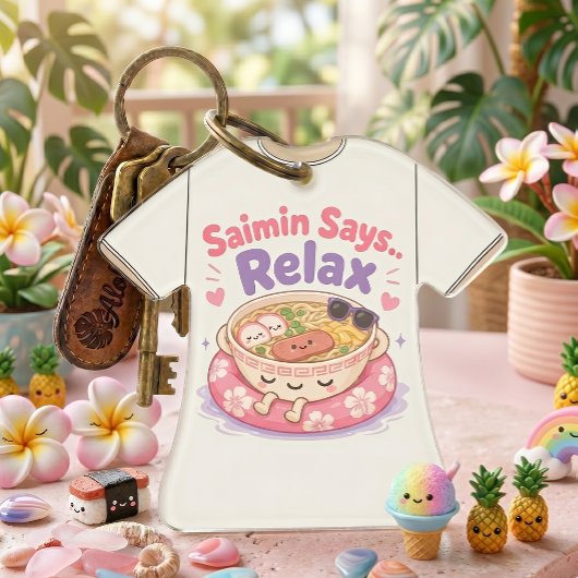 Saimin zegt: Relax Kawaii Acrylic Ornament