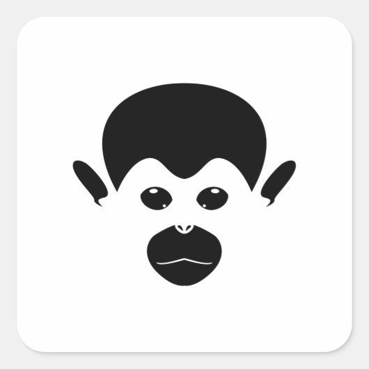 Saimiri Monkey Vierkante Sticker (Voorkant)