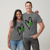Sain Patrick's Day - Love Shamrock Leopard Hear T-shirt (Unisex)