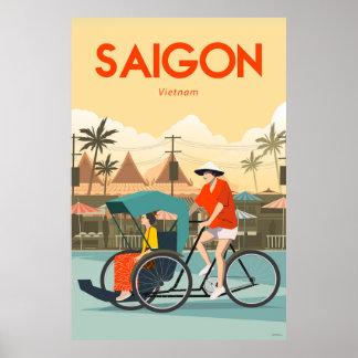 Saingon Vietnam reizen, poster, sticker, Saingon, Poster