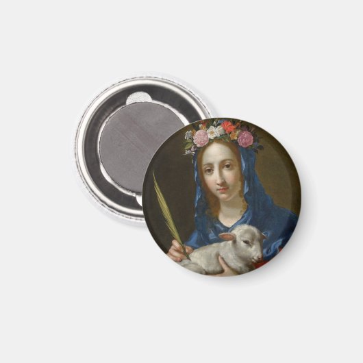 Saint Agatha (door Cesare Dandini) Magneet (Voorkant / Achterkant)