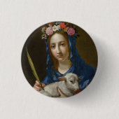 Saint Agatha (door Cesare Dandini) Ronde Button 3,2 Cm (Voorkant)