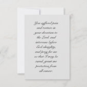 Saint Agatha met Prayer Kaart (Achterkant)