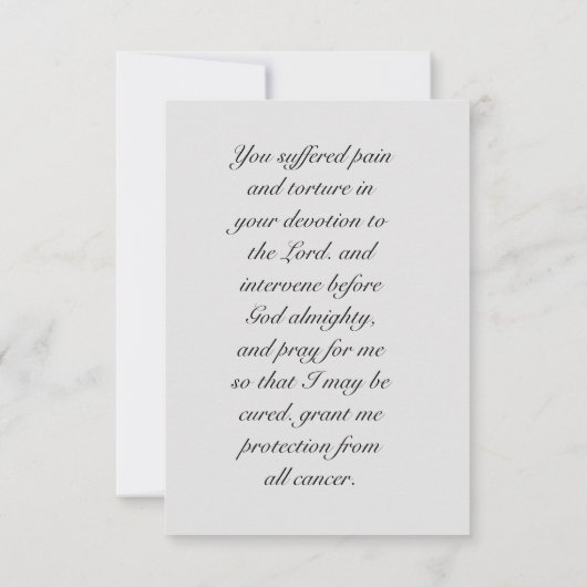 Saint Agatha met Prayer Kaart (Achterkant)
