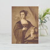 Saint Agnes door Alonso Cano Feestdagenkaart (Staand voorkant)