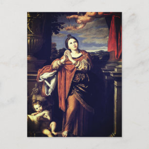 Saint Agnes door Domenichino (c. 1620) Briefkaart