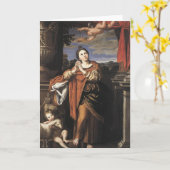 Saint Agnes door Domenichino (c. 1620) Kaart (Gele Bloem)