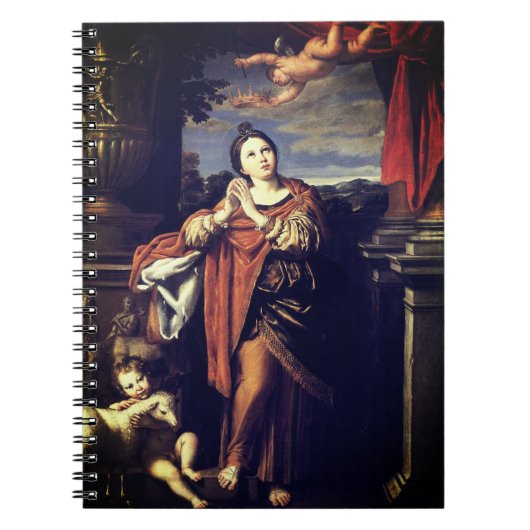 Saint Agnes door Domenichino (c. 1620) Notitieboek (Voorkant)