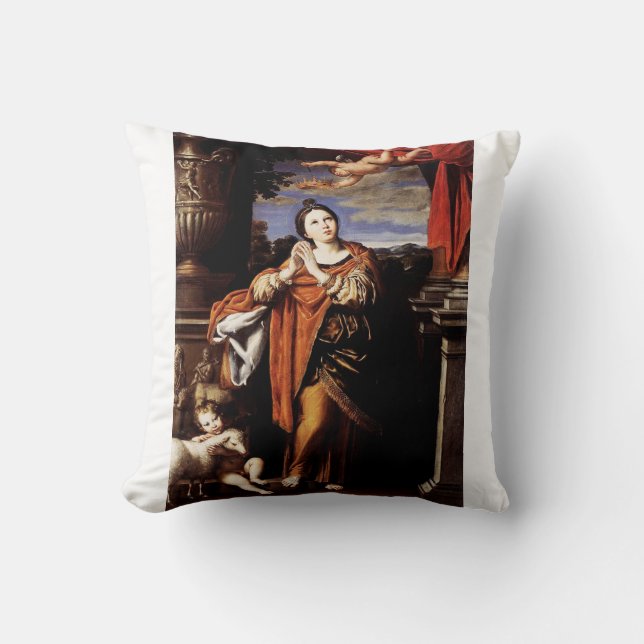 Saint Agnes door Domenico Zampieri Kussen (Voorkant)