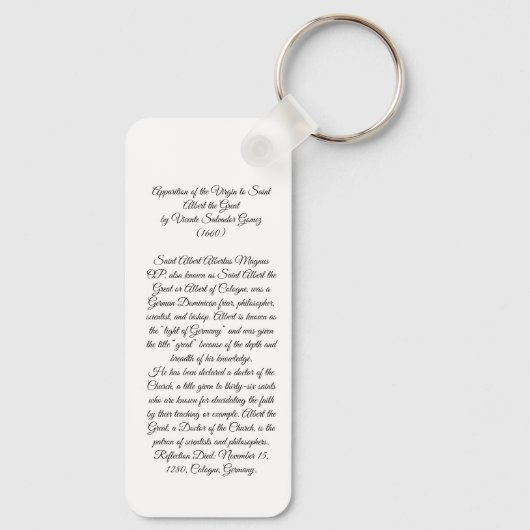 Saint Albert de Grote Sleutelhanger (Achterkant)