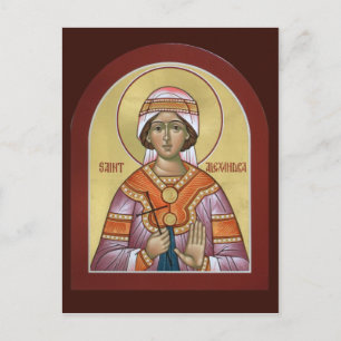 Saint Alexandra Prayer-kaart Briefkaart