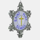Saint Alice School kleur patch Tin Sneeuwvlok Ornament (Links)