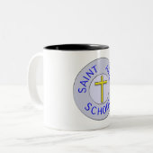 Saint Alice School kleur patch Tweekleurige Koffiemok (Voorkant links)