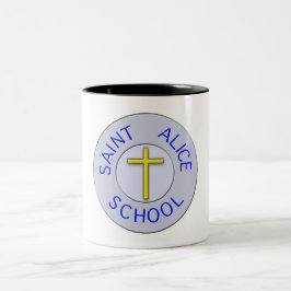 Saint Alice School kleur patch Tweekleurige Koffiemok