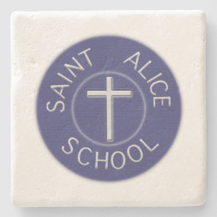 Saint Alice School traditionele patch Stenen Onderzetter