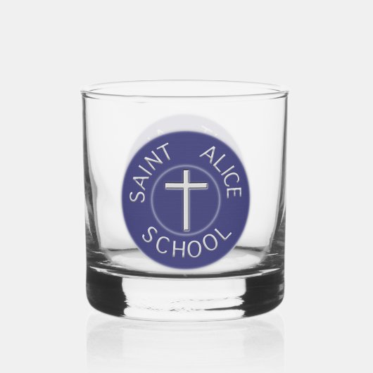 Saint Alice School traditionele patch Whisky Glas (Voorkant)