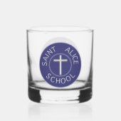 Saint Alice School traditionele patch Whisky Glas (Achterkant)
