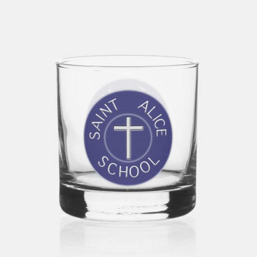 Saint Alice School traditionele patch Whisky Glas (Achterkant)