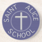 Saint Alice School traditionele patch Zandsteen Onderzetter (Voorkant)