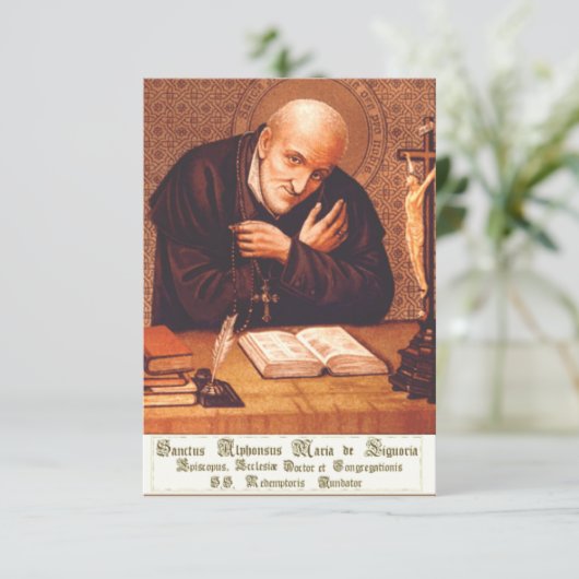 Saint Alphonsus Liguori Bedankkaart (Staand voorkant)