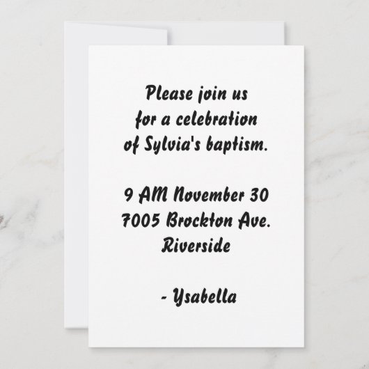 Saint Andrew Invite Kaart (Achterkant)