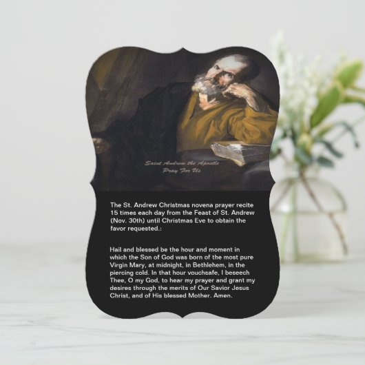 Saint Andrew KerstNovena Feestdagenkaart (Staand voorkant)