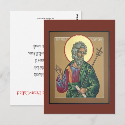Saint Andrew Prayer Card Briefkaart (Voorkant / Achterkant)