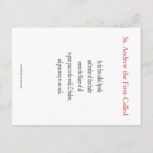 Saint Andrew Prayer Kaart