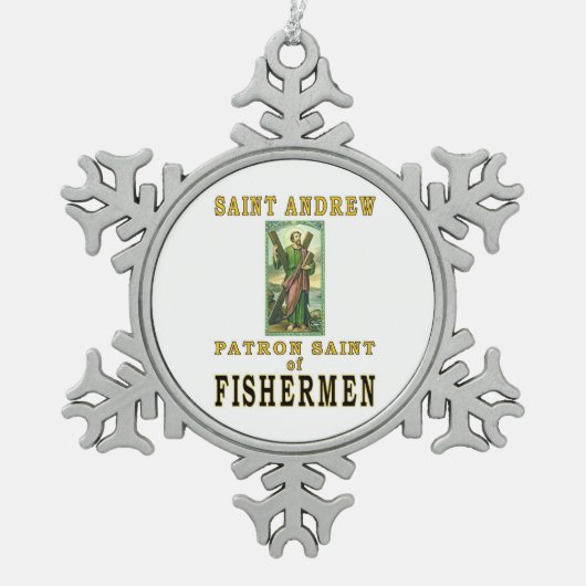 SAINT ANDREW TIN SNEEUWVLOK ORNAMENT (Voorkant)