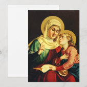 Saint Ann en Virgin Mary Feestdagenkaart (Voorkant / Achterkant)