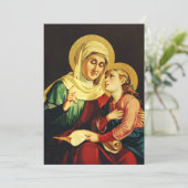 Saint Ann en Virgin Mary Feestdagenkaart (Staand voorkant)