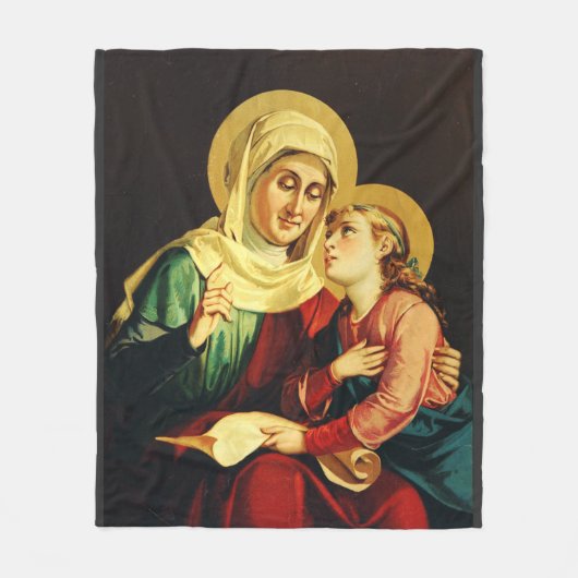 Saint Ann en Virgin Mary Fleece Deken (Voorkant)