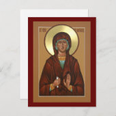 Saint Anna de Kaart van het Prophetess Icon Prayer (Voorkant / Achterkant)
