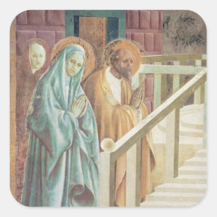 Saint Anne en Joachim op de presentatie van Vierkante Sticker